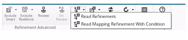 Read refinement file menu option